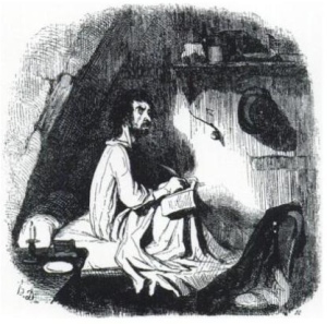 Poète Daumier-poete-dans-la-mansarde
